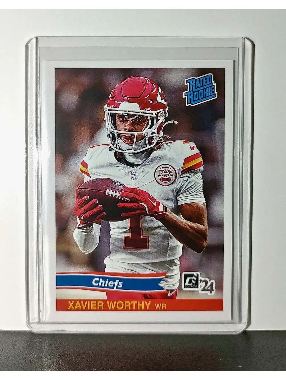 Xavier Worthy Rookie 2024 Panini Rated Rookie Retro NFL #23 KC Chiefs 1 of 890
